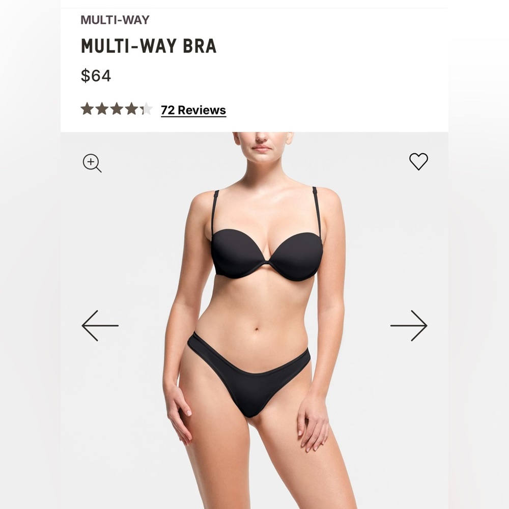 SKIMS Multi-Way Bra in Onyx